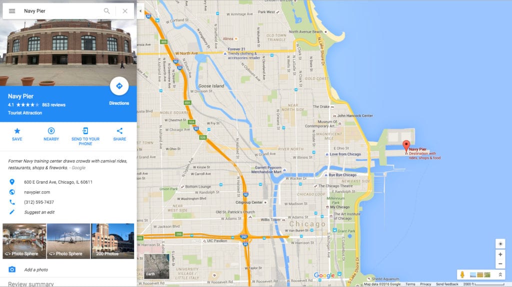 Directions to Navy Pier Concierge Preferred