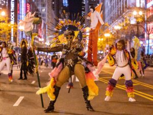 Arts in the Dark parade on State Street in the Loop