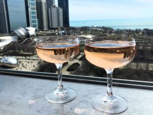 Wine Glasses Atop of Cindy's Rooftop