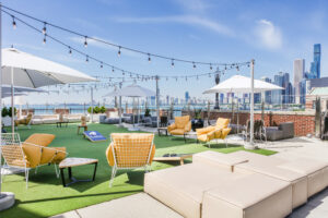 Green Sitting Area at Offshore Rooftop