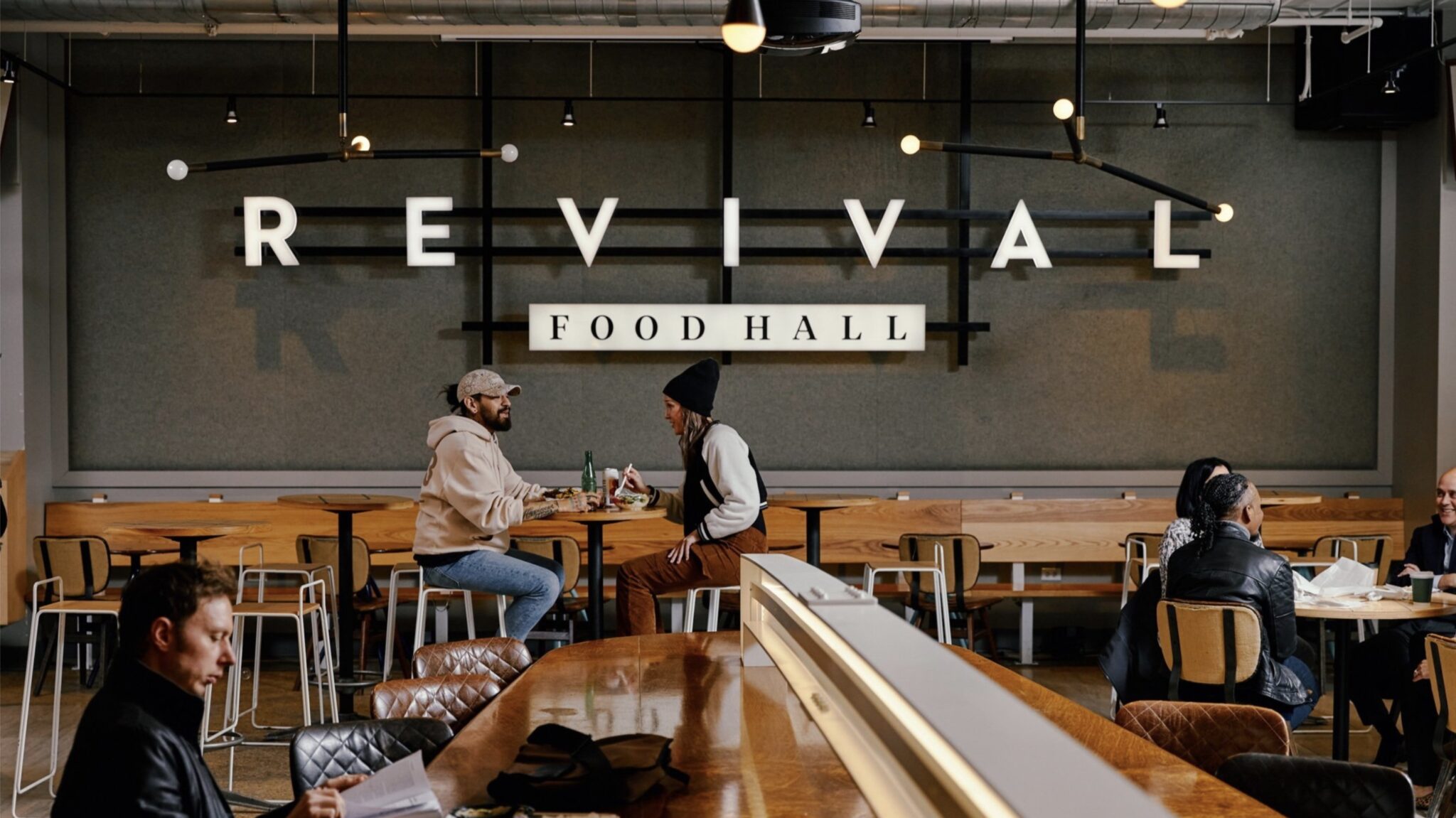 Inside of Revival Food Hall